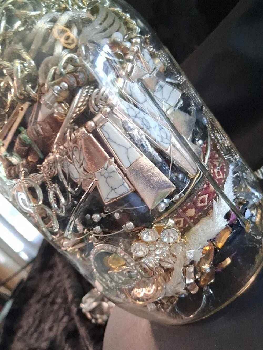 Vintage To Modern Jewelry Jar of Mixed Jewelry Accents - Silver & Gold 5lbs.
